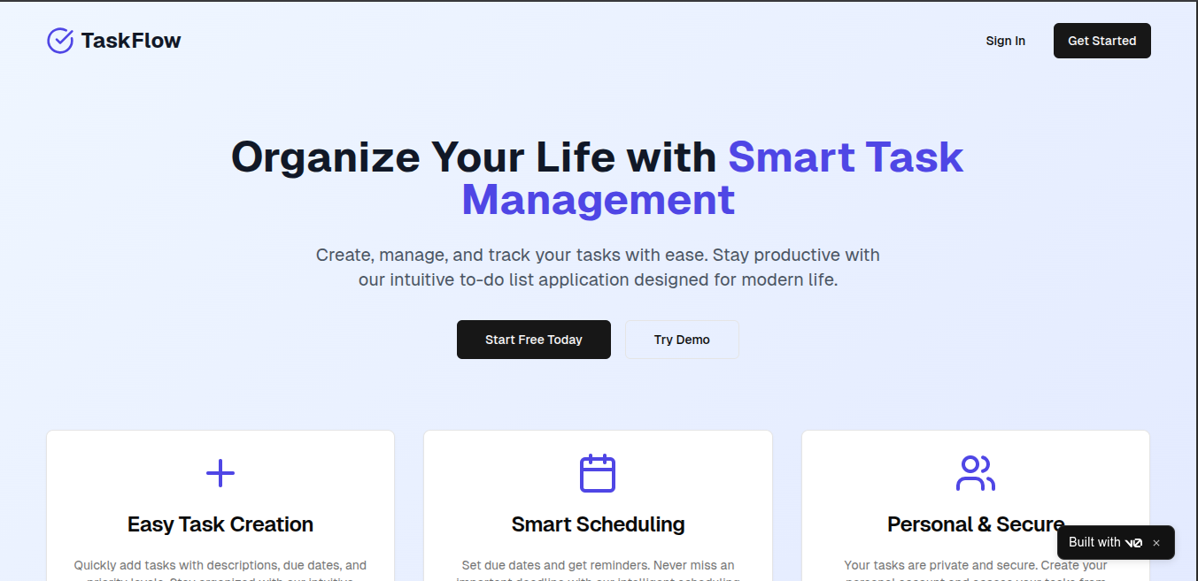 TaskFlow Web App